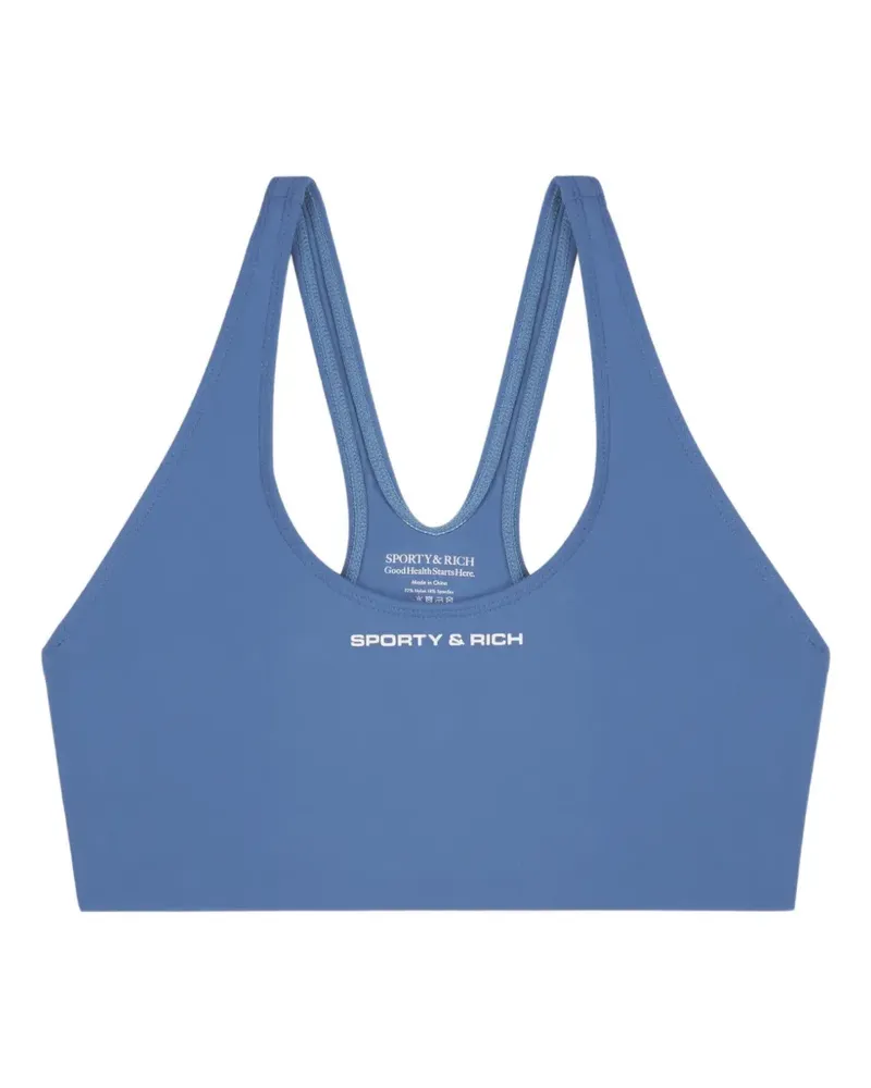 SPORTY & RICH Tanktop mit Racerback - Blau Blau