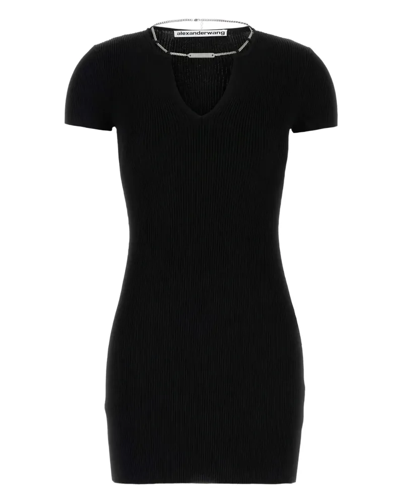 Alexander Wang Kleid mit kurzen Ärmeln - Schwarz Schwarz