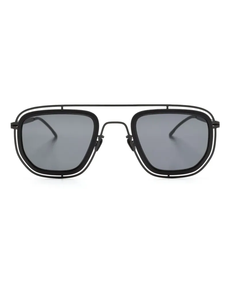 Mykita Ferlo Sonnenbrille mit doppeltem Gestell - Schwarz Schwarz