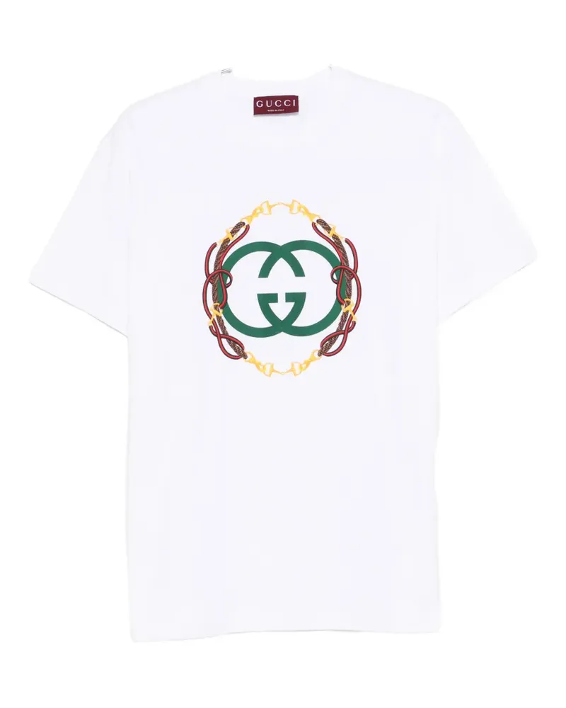 Gucci T-Shirt mit Logo-Print - Weiß Weiß