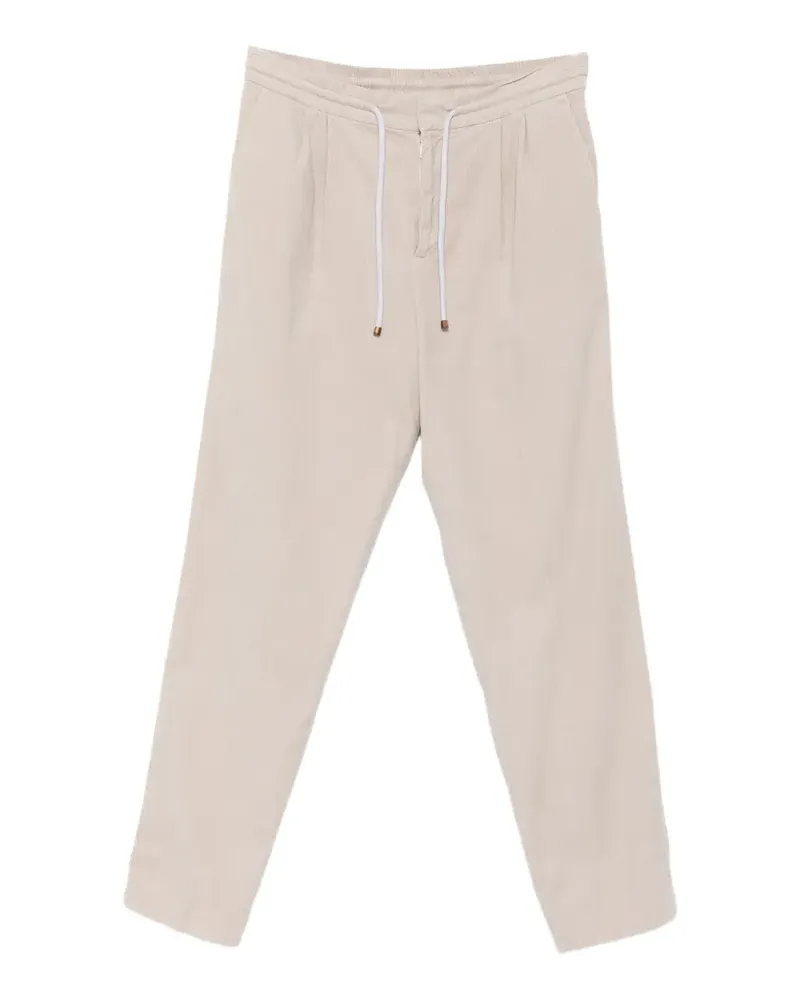 Brunello Cucinelli pleated corduroy trousers - Nude Nude