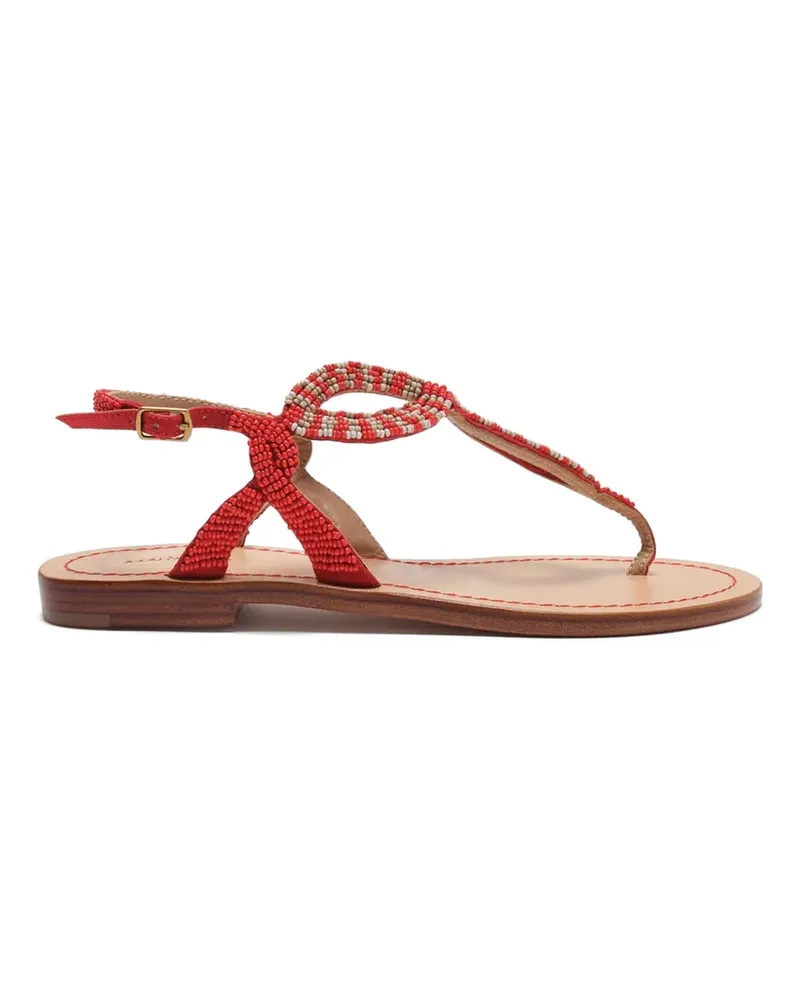 Maliparmi Floral Spin Capri bead-embellished sandals - Rot Rot
