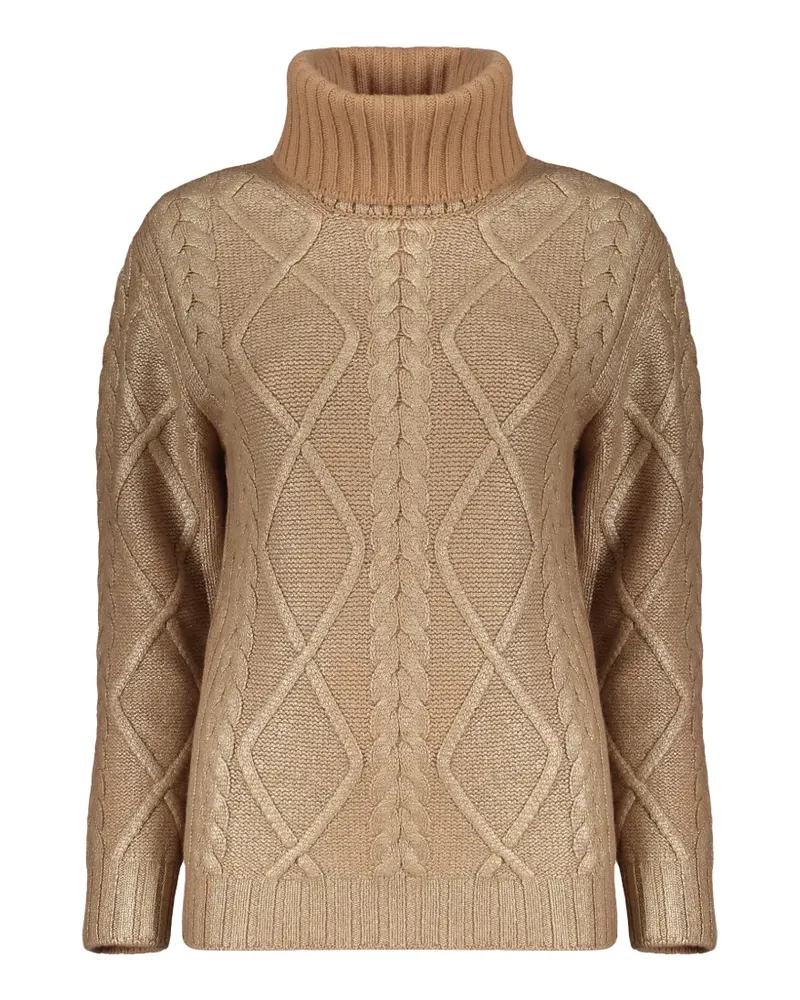 Herno Rollkragenpullover mit Zopfmuster - Nude Nude