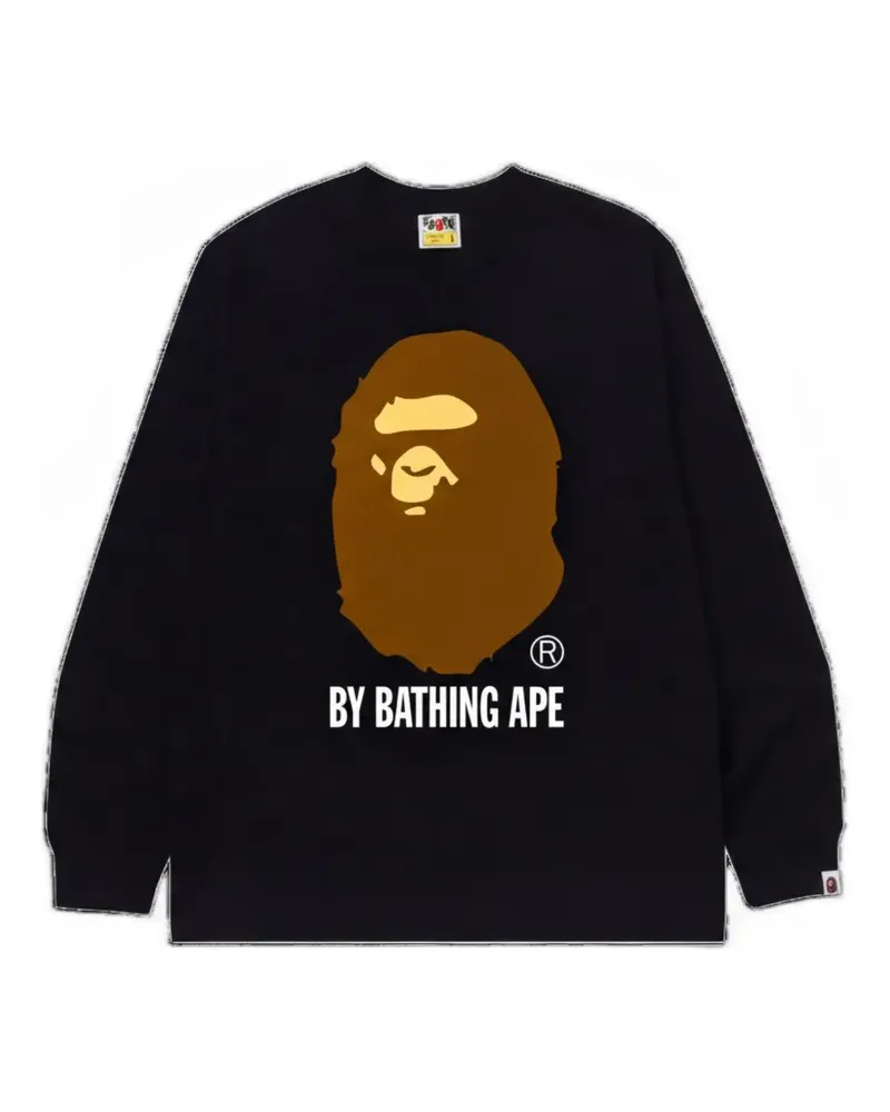 BAPE Ape Head Langarmshirt - Schwarz Schwarz