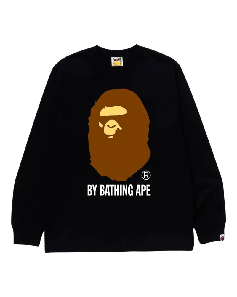 BAPE Ape Head Langarmshirt - Schwarz Schwarz