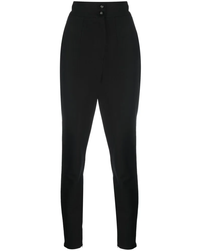 Dolce & Gabbana Schmale Hose mit hohem Bund - Schwarz Schwarz