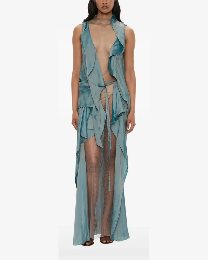 Christopher Esber Kacere draped maxi dress - Blau Blau