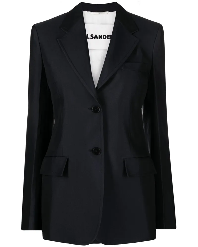 Jil Sander Einreihiger Blazer - Blau Blau