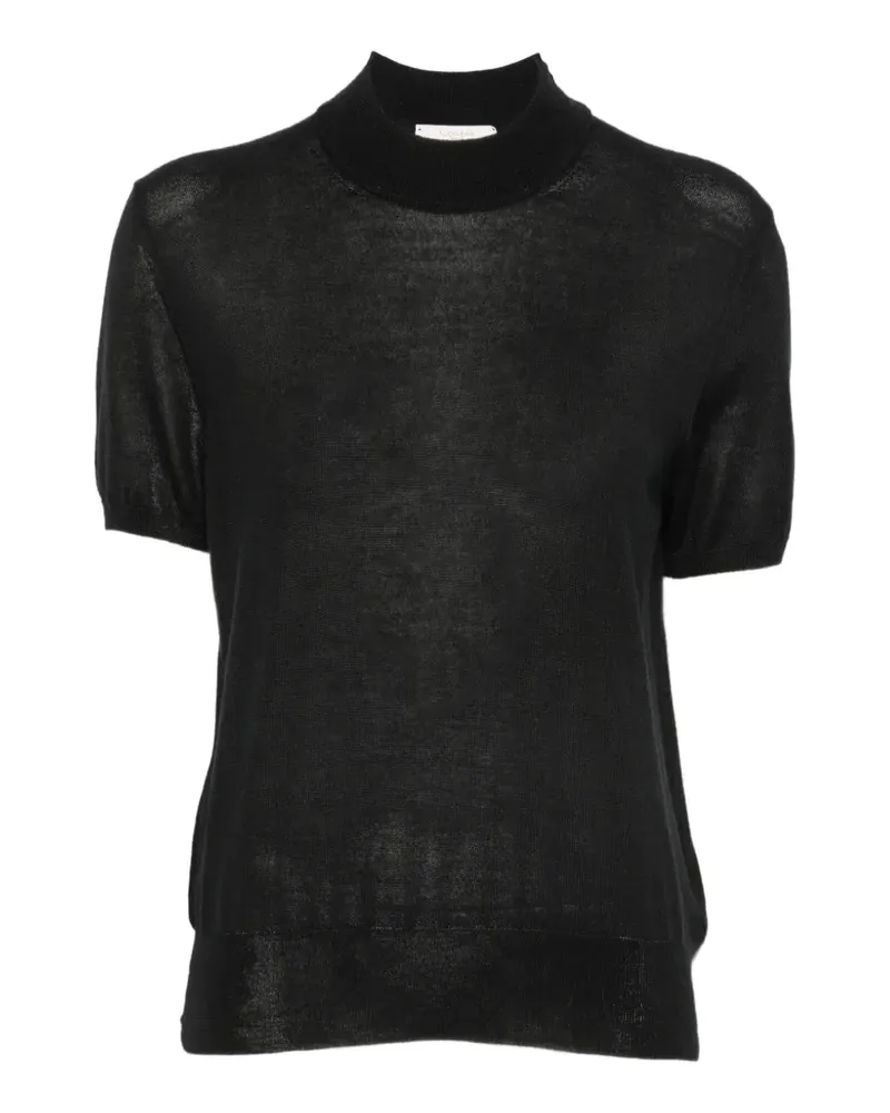 Zanone Kurzärmeliger Pullover - Schwarz Schwarz