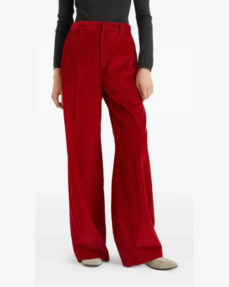 Brunello Cucinelli corduroy wide-leg trousers - Rot Rot