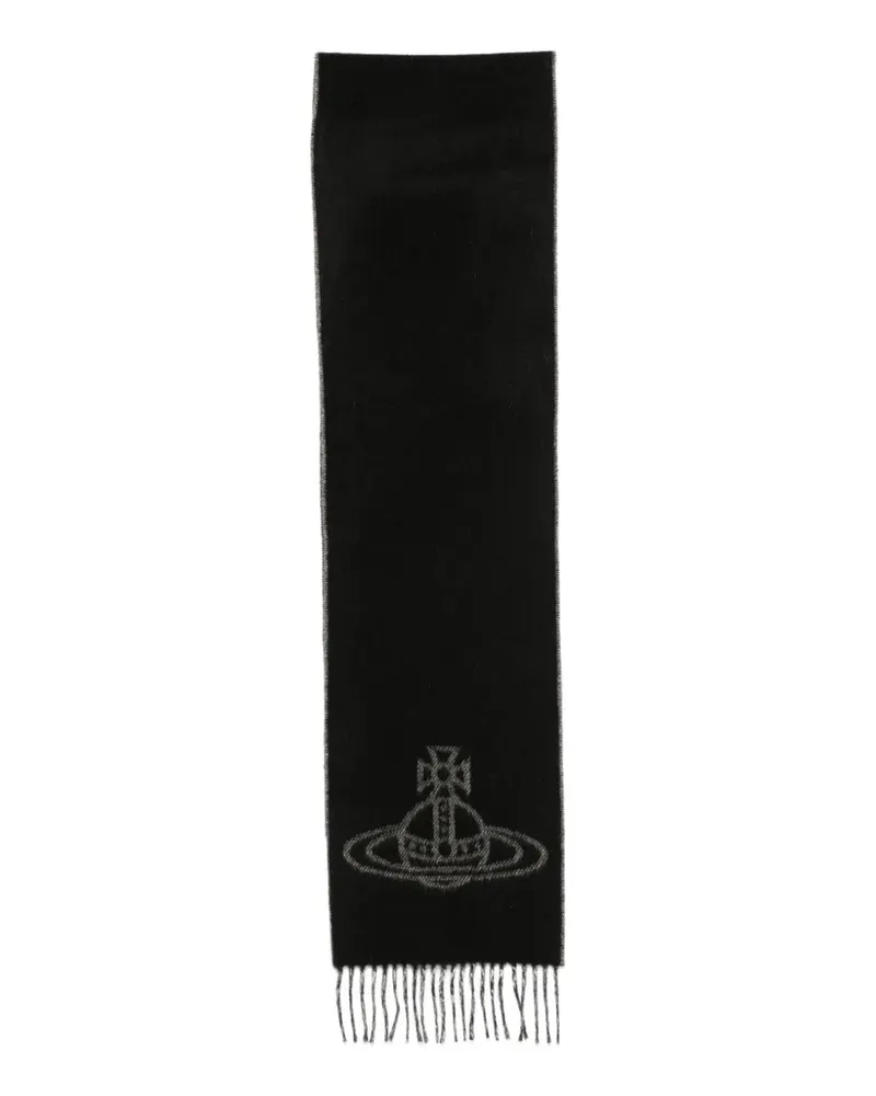 Vivienne Westwood Schal mit Orb-Stickerei - Schwarz Schwarz