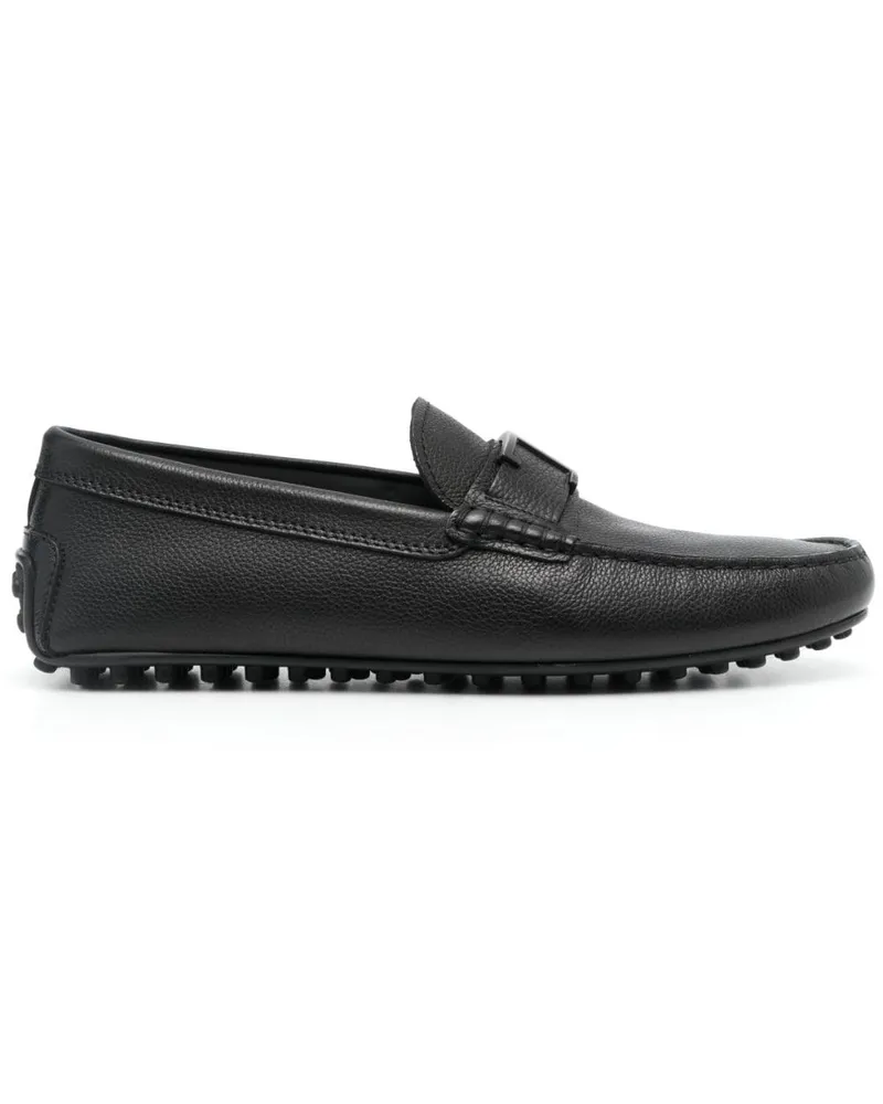 TOD'S Loafer mit Logo-Schild - Schwarz Schwarz