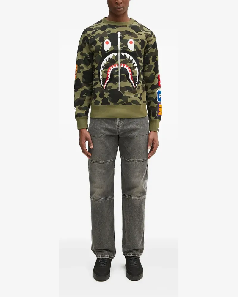 BAPE 1st Camo Shark Sweatshirt - Grün Grün