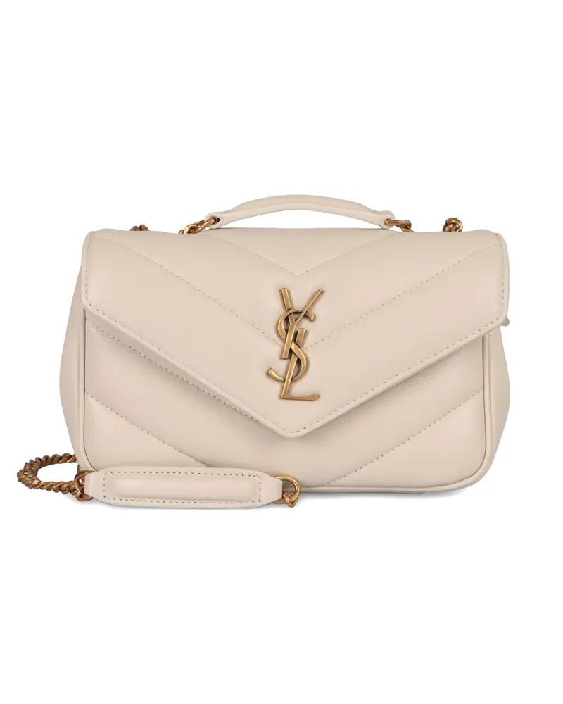 Saint Laurent Mini Loulou Schultertasche - Nude Nude