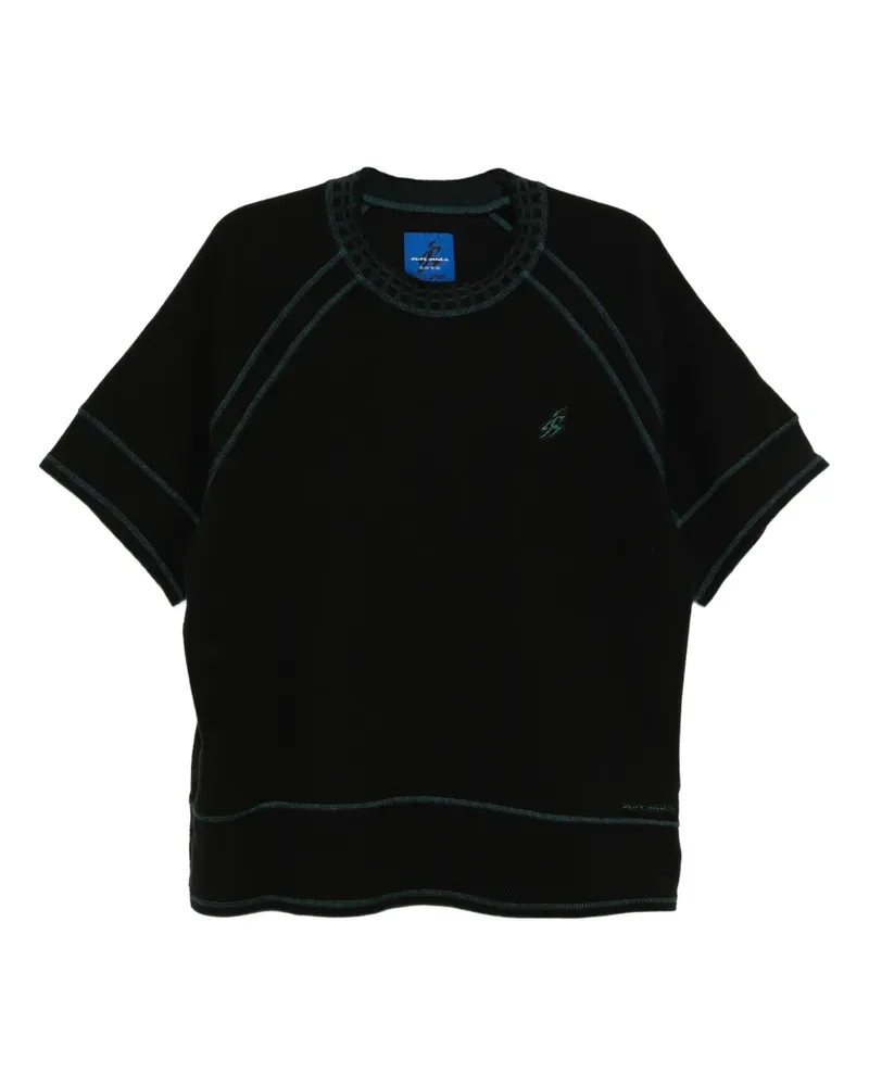 Asics T-Shirt mit Slogan-Stickerei - Schwarz Schwarz