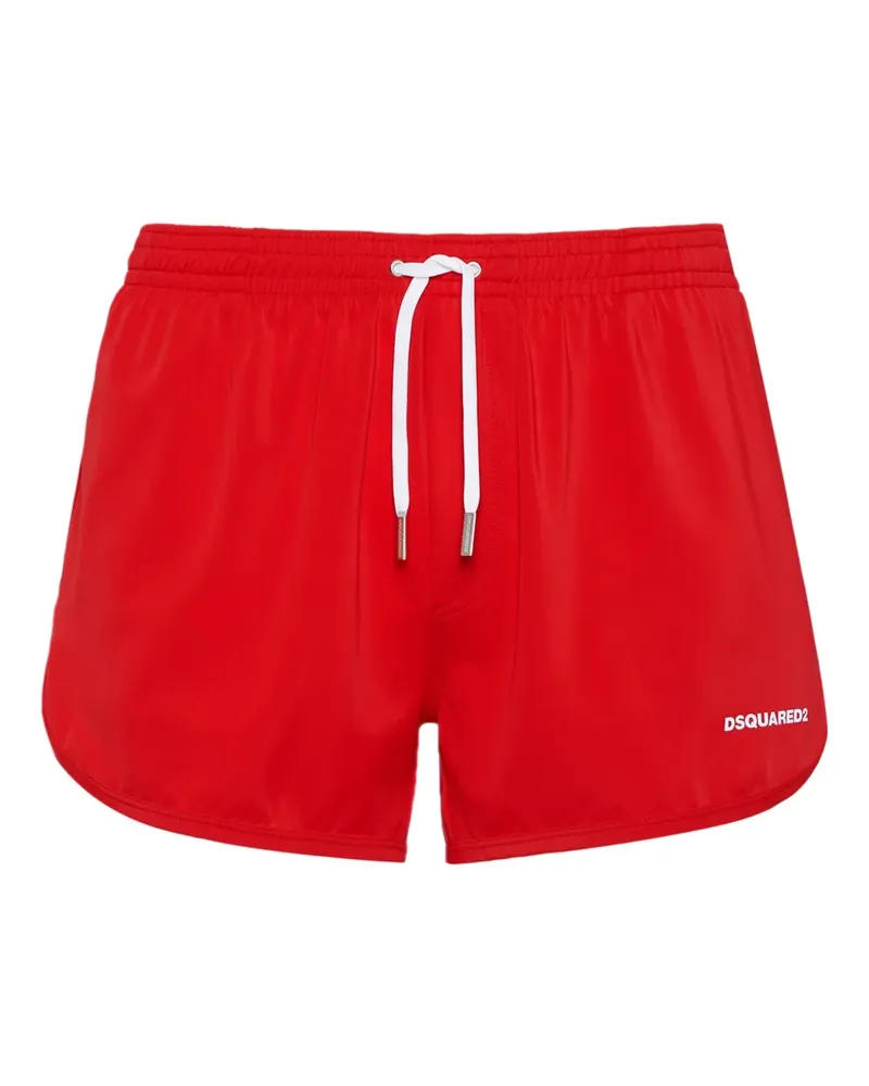 Dsquared2 Badeshorts mit seitlichen Schlitzen - Rot Rot