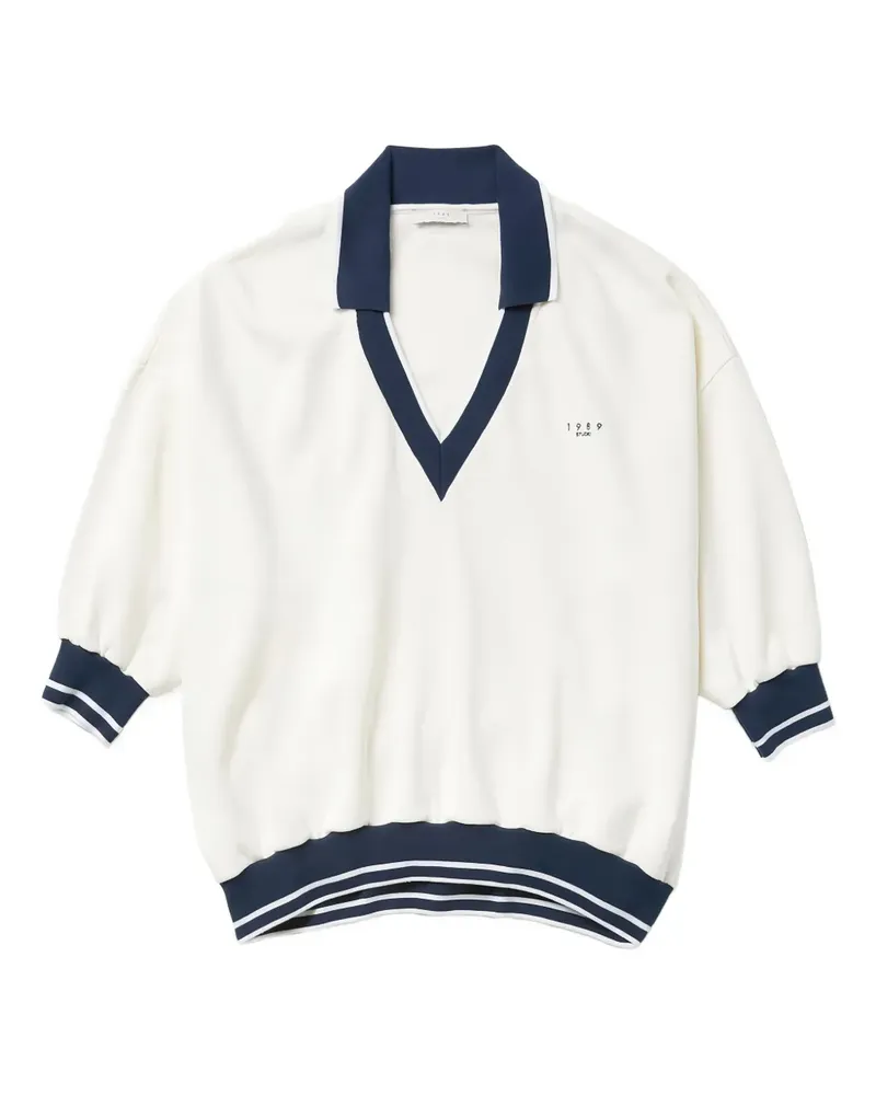 1989 STUDIO Pullover mit V-Ausschnitt - Weiß Weiß