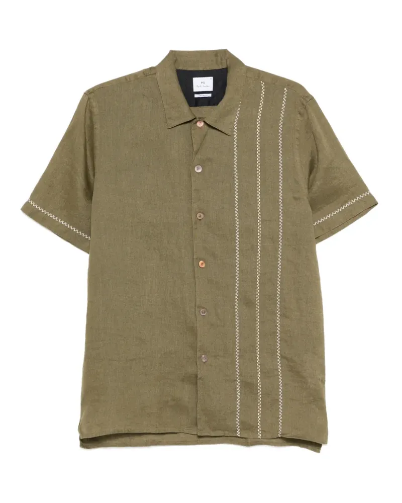 Paul Smith embroidered short-sleeve shirt - Grün Grün