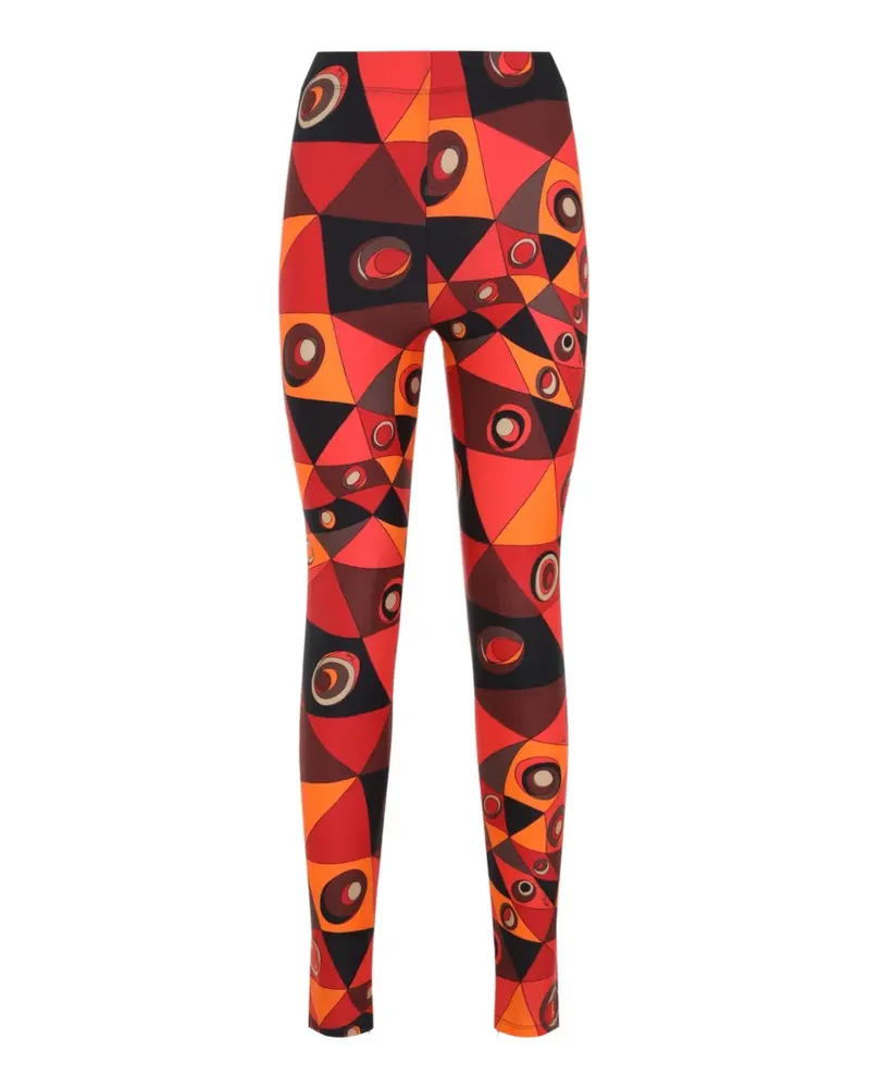 Emilio Pucci Occhi geometric-print trousers - Rot Rot