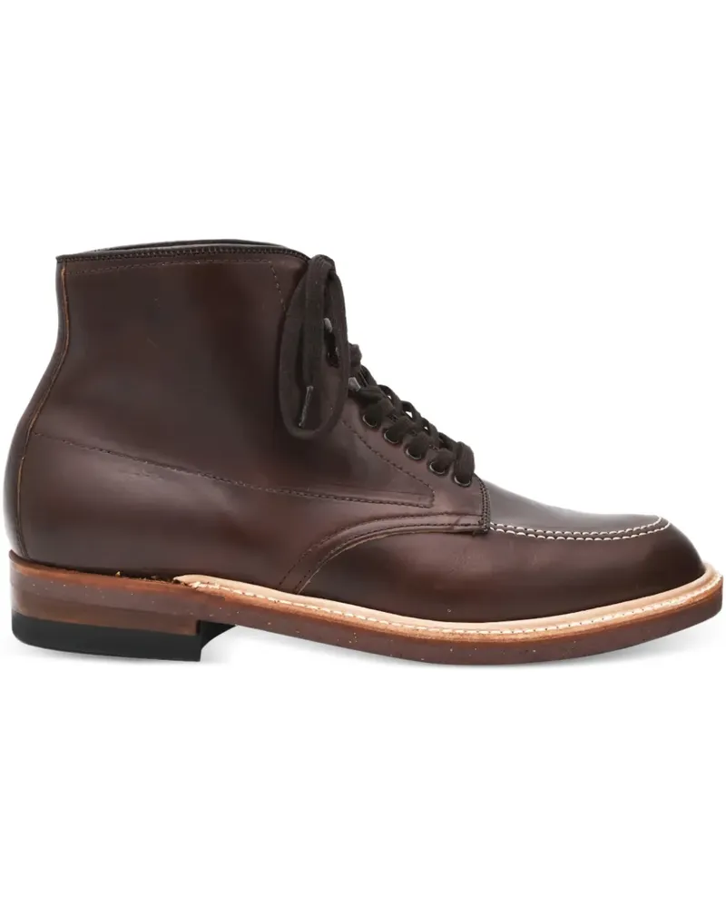 Alden Schnürstiefel mit Ziernaht - Braun Braun
