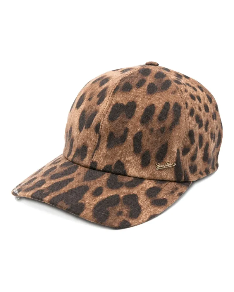 Borsalino Baseballkappe mit Leoparden-Print - Braun Braun