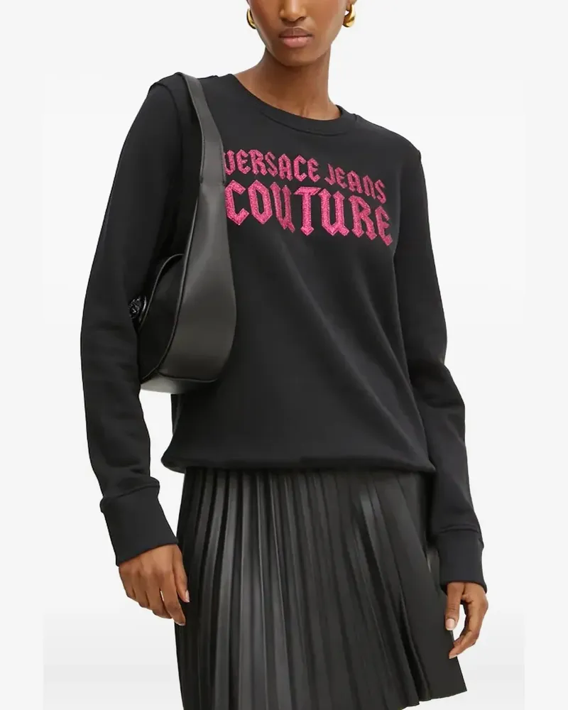 Versace Jeans Sweatshirt mit rundem Ausschnitt - Schwarz Schwarz