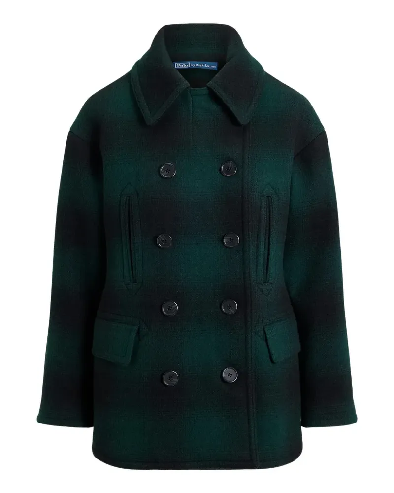 Ralph Lauren Karierte Cabanjacke aus Wollgemisch - Grün Grün