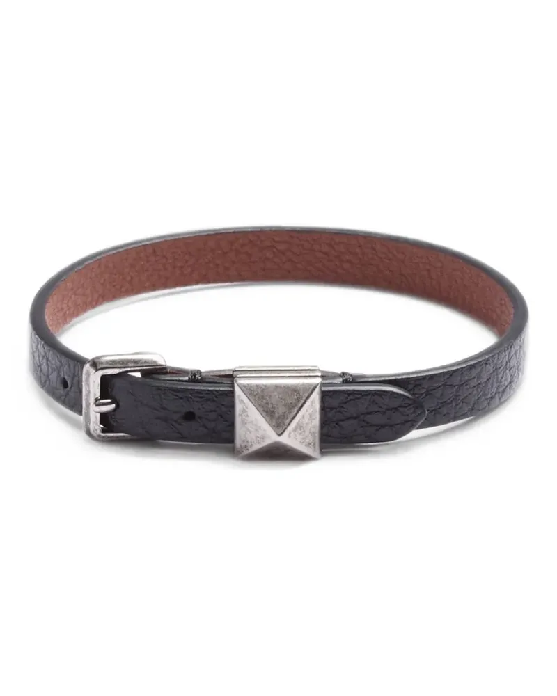 Valentino Garavani Rockstud leather bracelet - Schwarz Schwarz