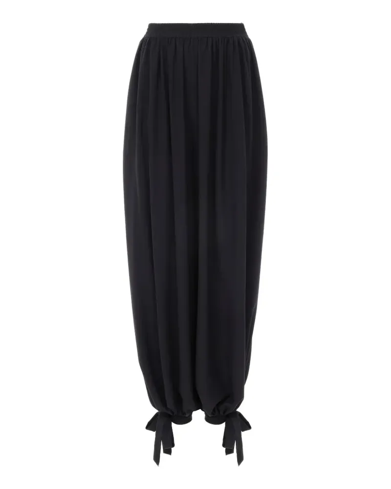 Chloé Bundfaltenhose mit Schleifen - Schwarz Schwarz