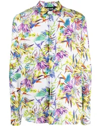 Just Cavalli Hemd mit Blumen-Print Weiß