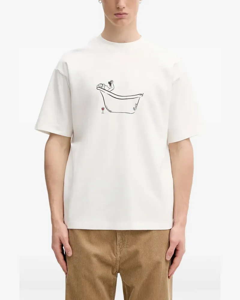 Drôle de Monsieur graphic-print T-shirt - Weiß Weiß