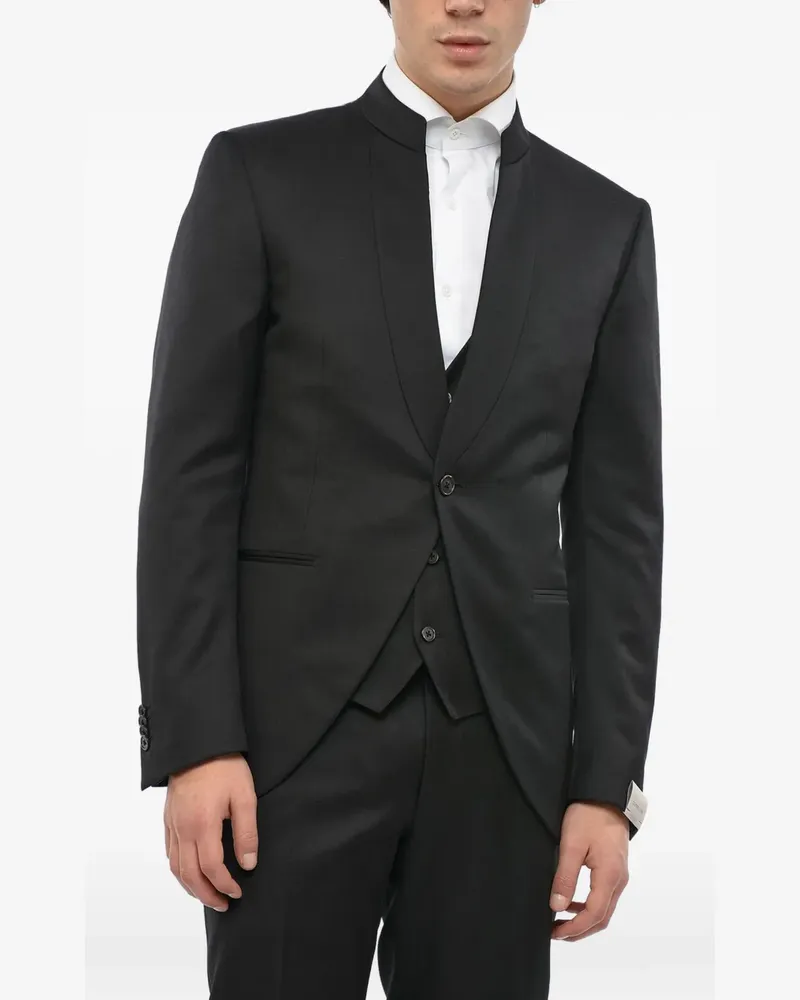 Corneliani Academy three-piece single-breasted suit - Schwarz Schwarz