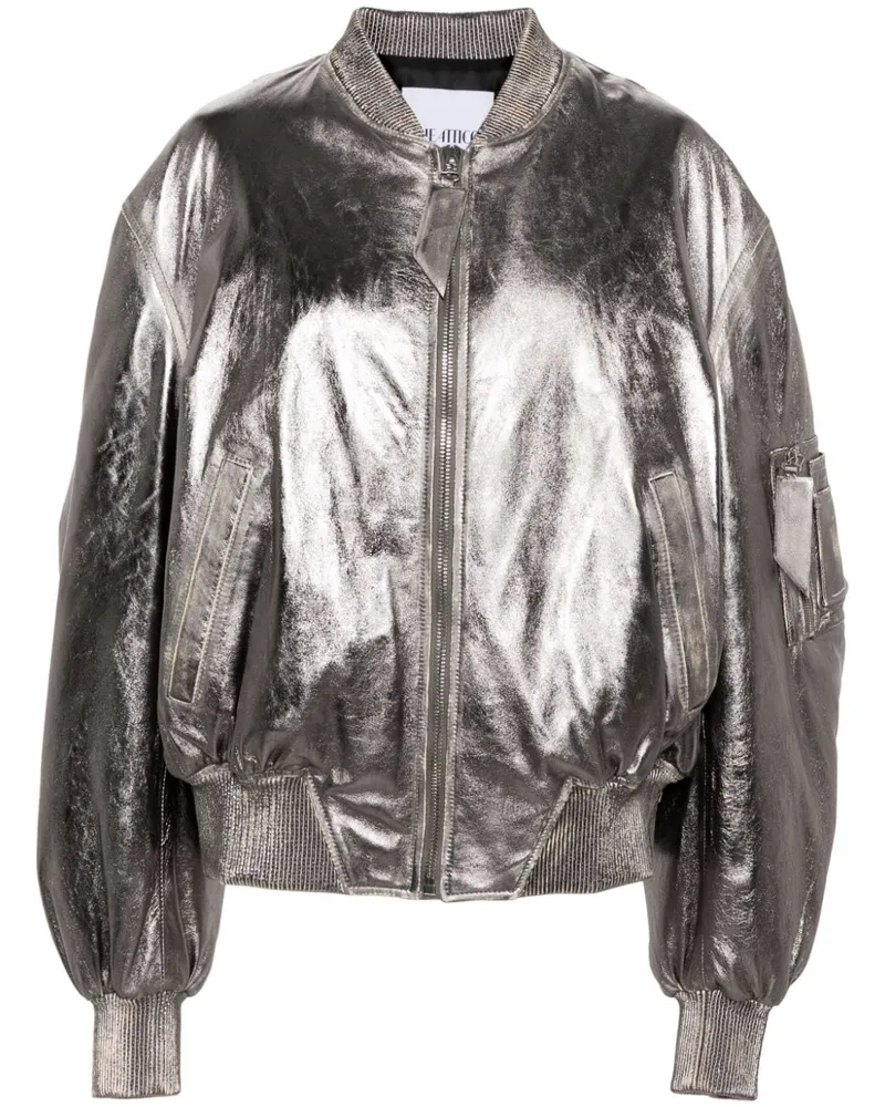ATTICO Anja Bomberjacke im Metallic-Look - Silber Silber
