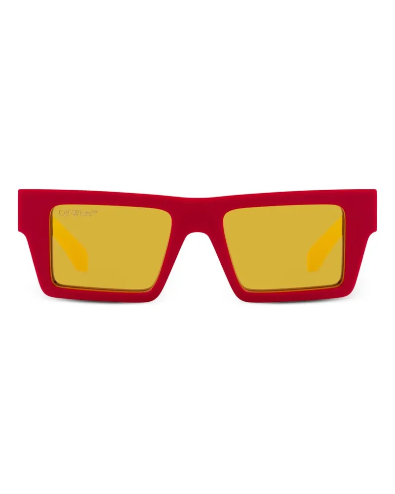 OFF-WHITE Eckige Nassau Sonnenbrille - Rot Rot