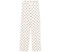 Hose mit Polka Dots - Nude