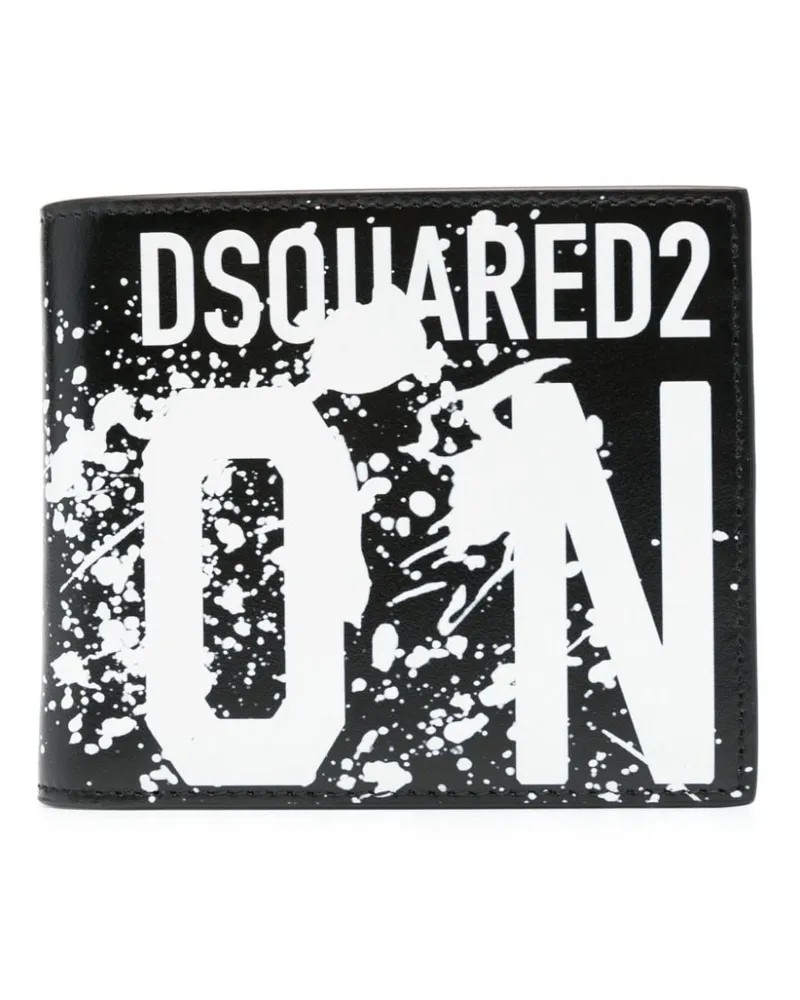 Dsquared2 Icon Portemonnaie mit Logo-Prägung - Schwarz Schwarz
