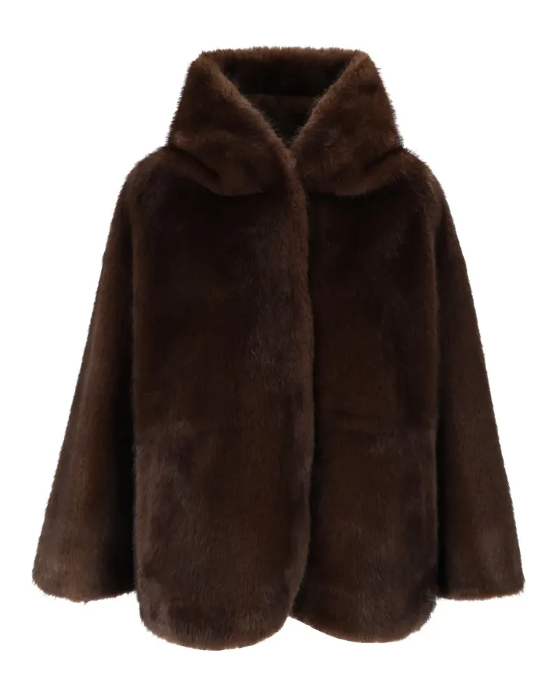 Bully faux-fur hooded jacket - Braun Braun