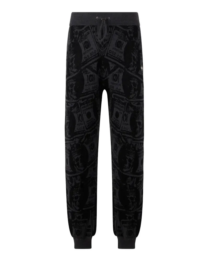 Philipp Plein Jogginghose mit Dollar-Print - Schwarz Schwarz