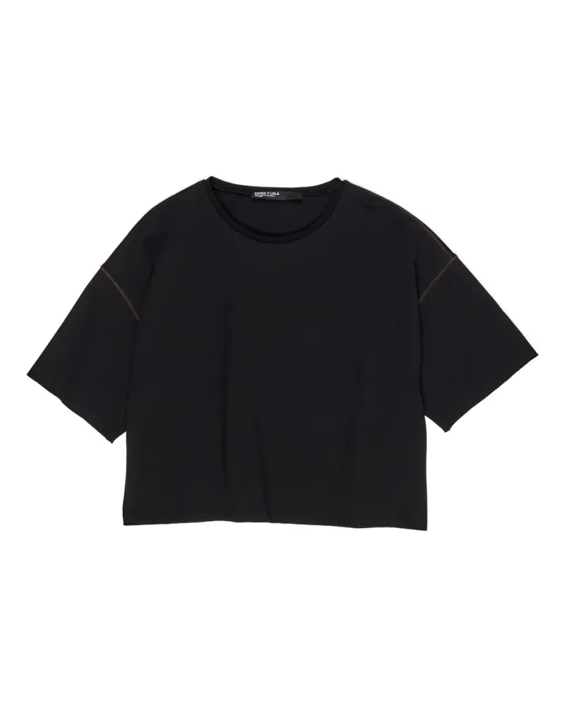 BIMBA Y LOLA contrast-stitch T-shirt - Schwarz Schwarz