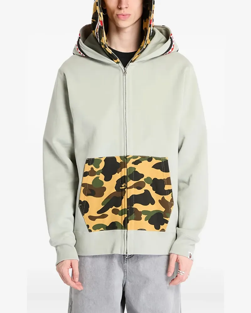 BAPE Hoodie mit Hai-Print - Grün Grün