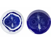 Tronc Set aus zwei dekorativen Tellern - Weiß