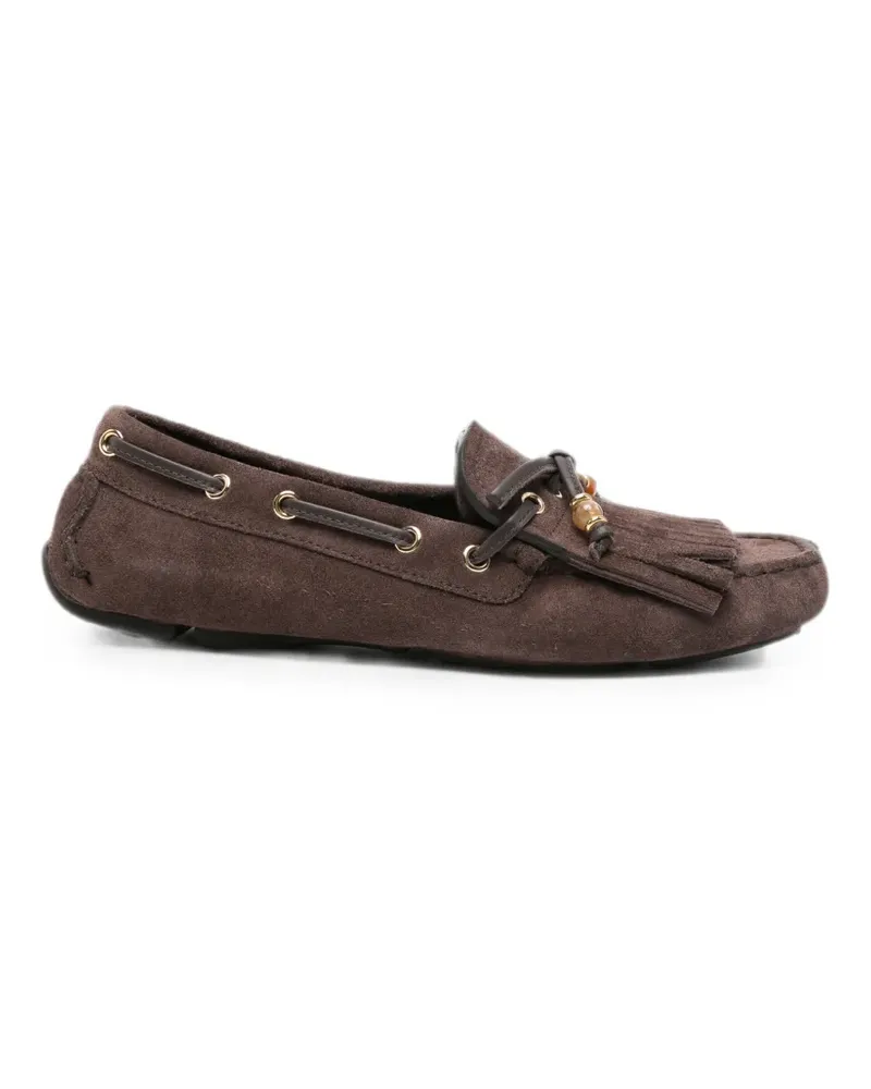 Jimmy Choo Manon F fringe-detail loafers - Braun Braun