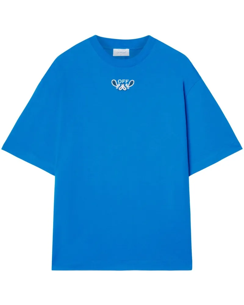 OFF-WHITE Arrows T-Shirt mit Bandana-Stickerei - Blau Blau