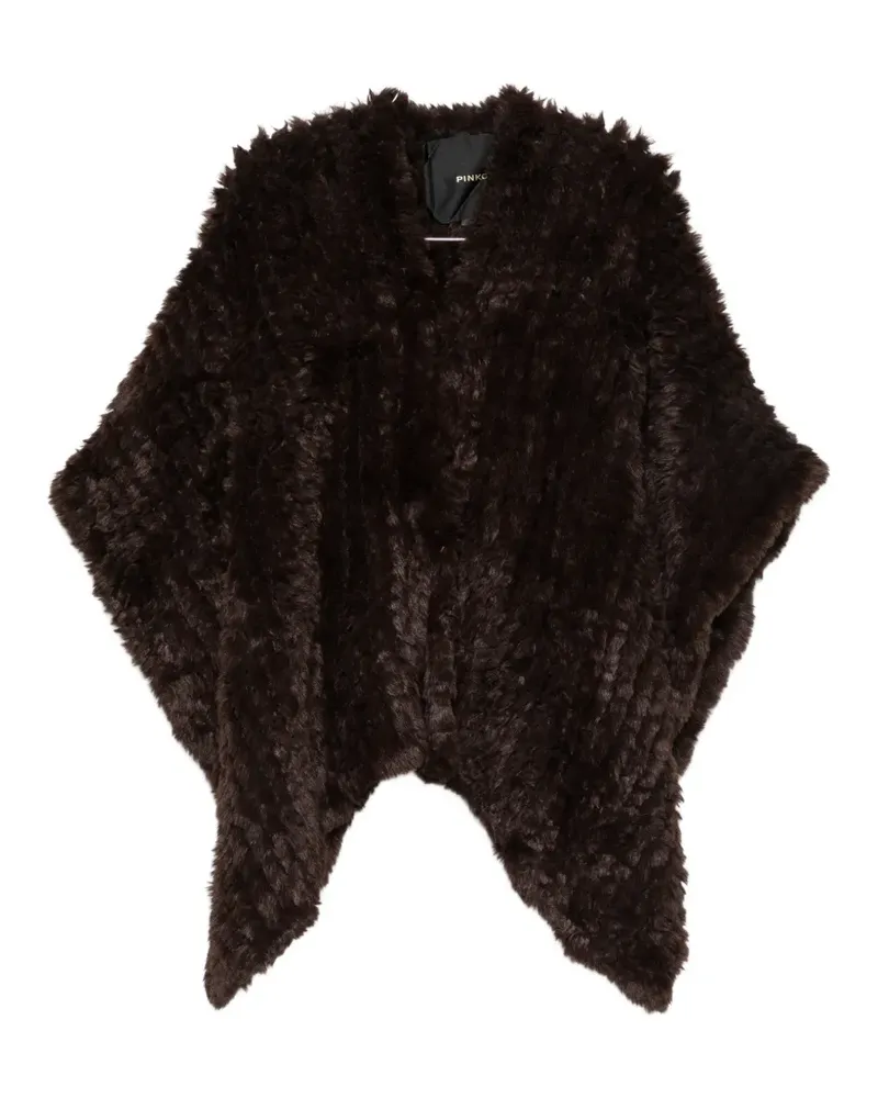 Pinko faux-fur cape - Braun Braun