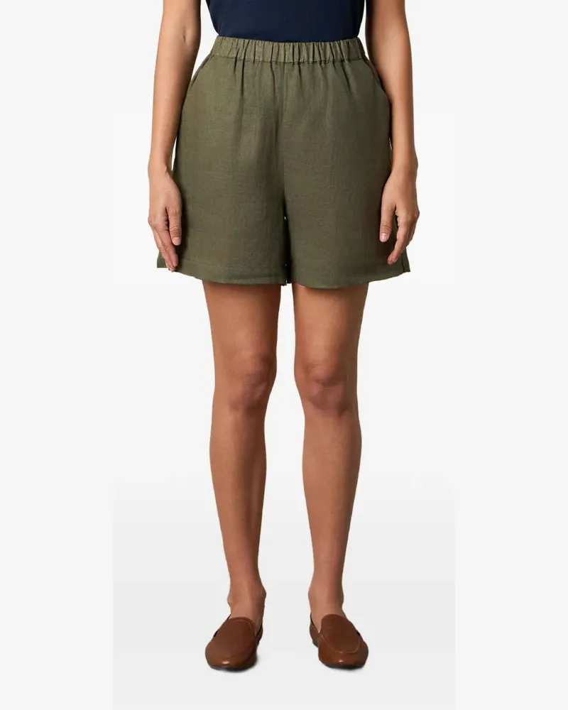 Brooks Brothers elasticated linen shorts - Grün Grün