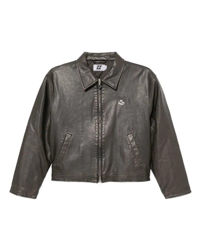 Izzue Jacke mit Logo-Schild - Braun Braun