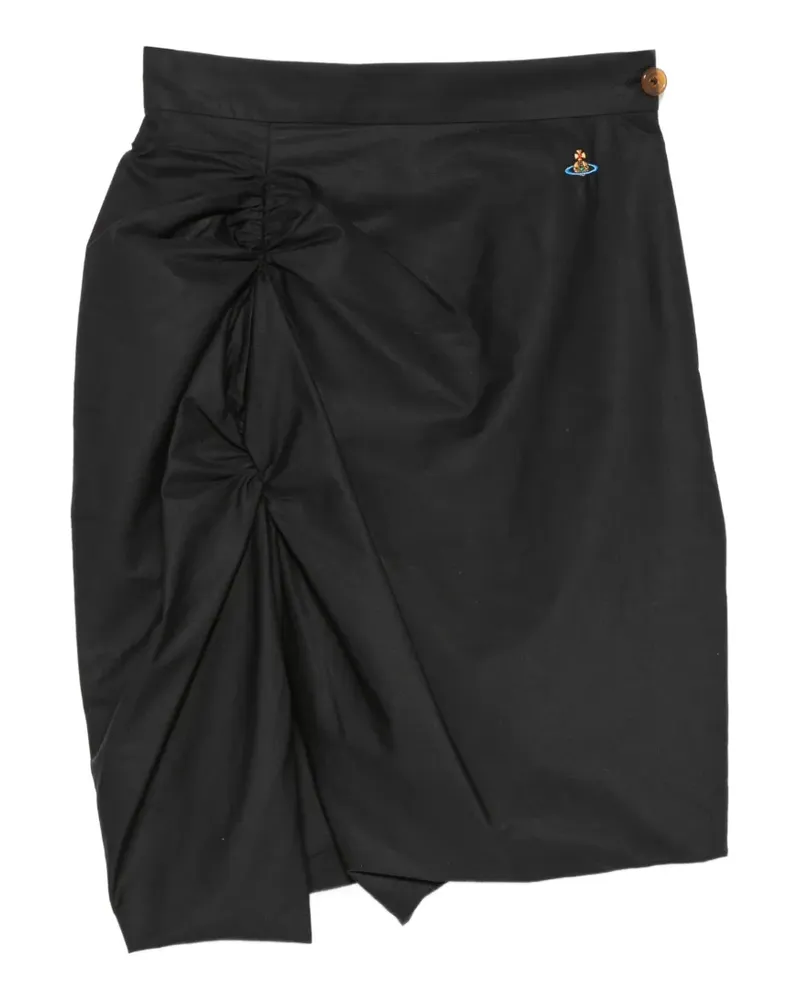 Vivienne Westwood ruched asymmetric mini skirt - Schwarz Schwarz