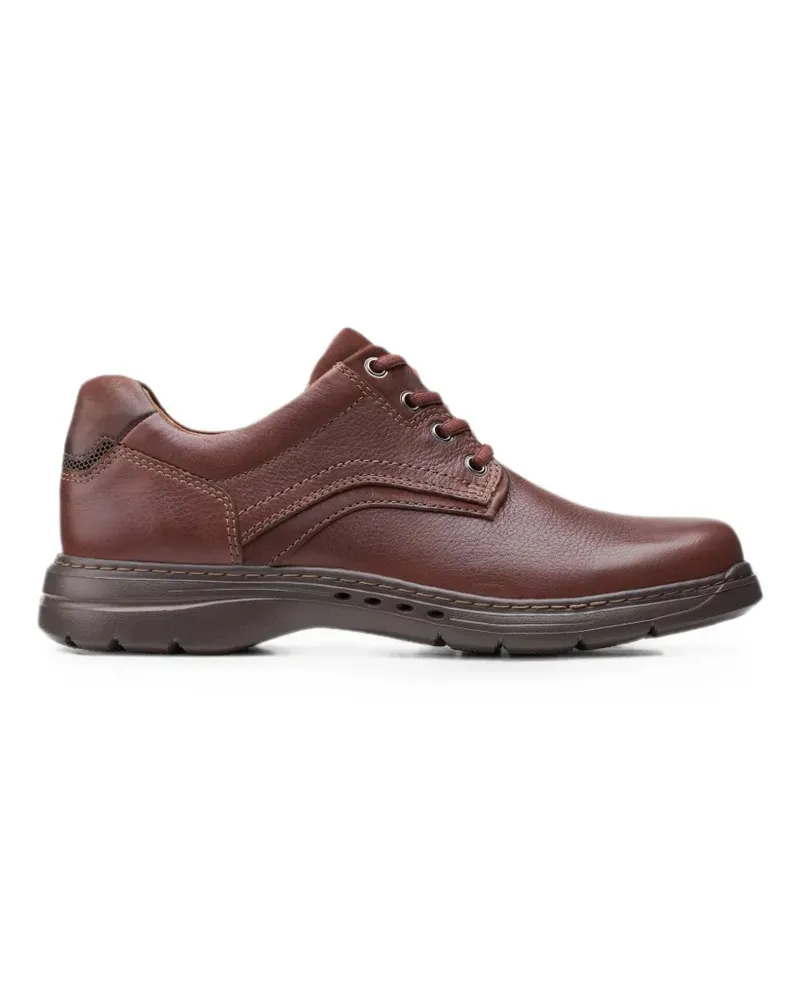 Clarks Un Brawley Pace Lederschuhe - Braun Braun