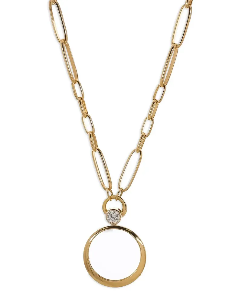 Loquet Renga Medaillon-Halskette mit Diamant - Gold Gold