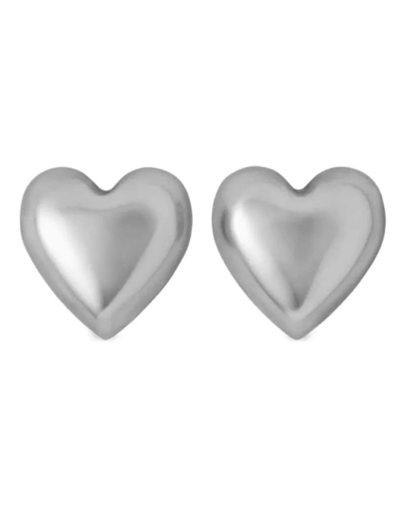 Roxanne Assoulin Puff Heart Ohrringe Silber